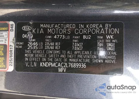 2020 Kia Sportage Lx from USA, damaged, VIN KNDPMCAC2L7689936